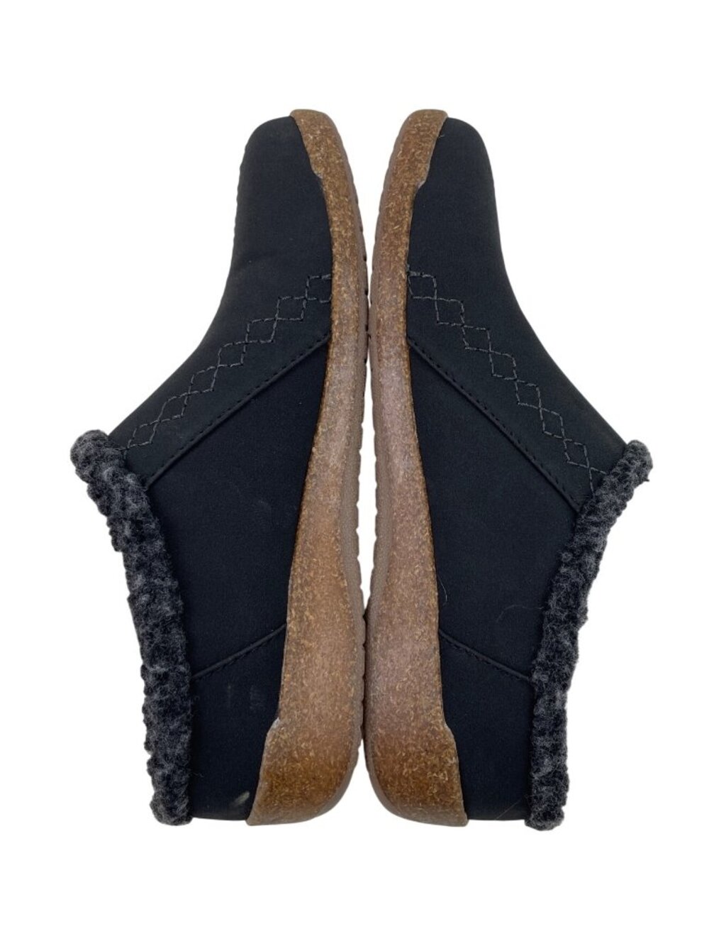 Earth Origins Womens Black Faux Suede Fleece-Lined Clogs Size 7M - Picture 6 of 12